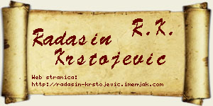 Radašin Krstojević vizit kartica